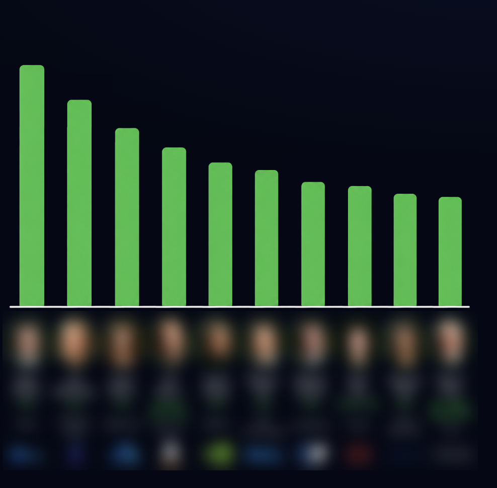 Anonymized institutional position change chart on StoxRadar